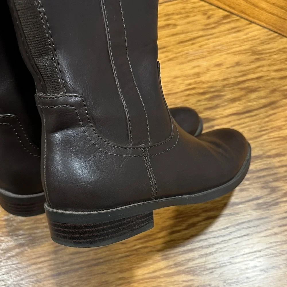 *TOMMY HILFIGER* Brown x Gold Knee-High Riding Boots Size 6.5
